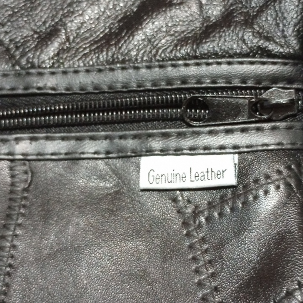 Elegant Black Genuine Leather Laptop Bag